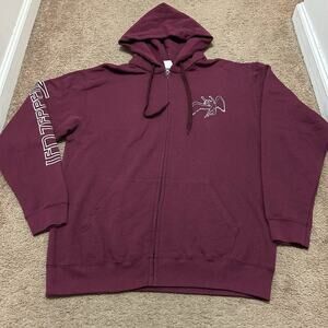 Zoso Led Zeppelin Full Zip Hoodie Large 2021 Red